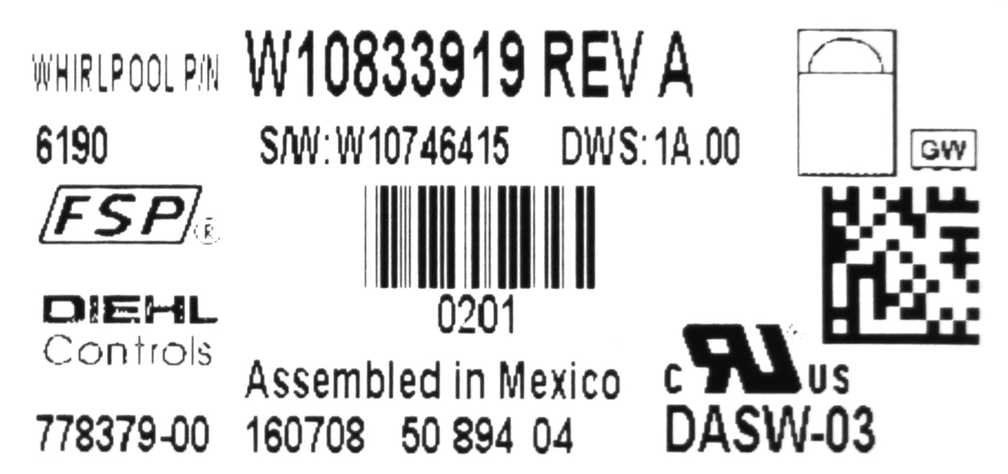 W10854215 Whirlpool Dishwasher Electronic Control Board-18