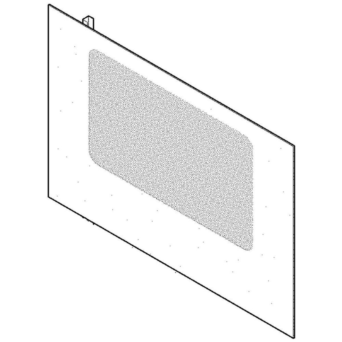 316559108 Frigidaire Range Glass Assembly, Outer, White-1
