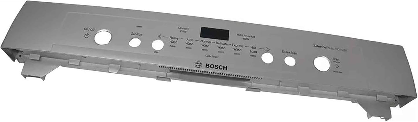 Bosch Dishwasher Facia Panel Part 00686800 - Silver