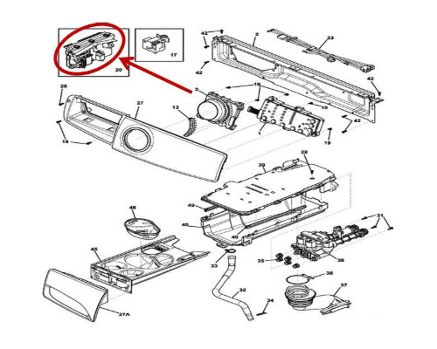 Frigidaire 5304519503 MAIN BOARD,ASSMY (HIGH),WASH-1