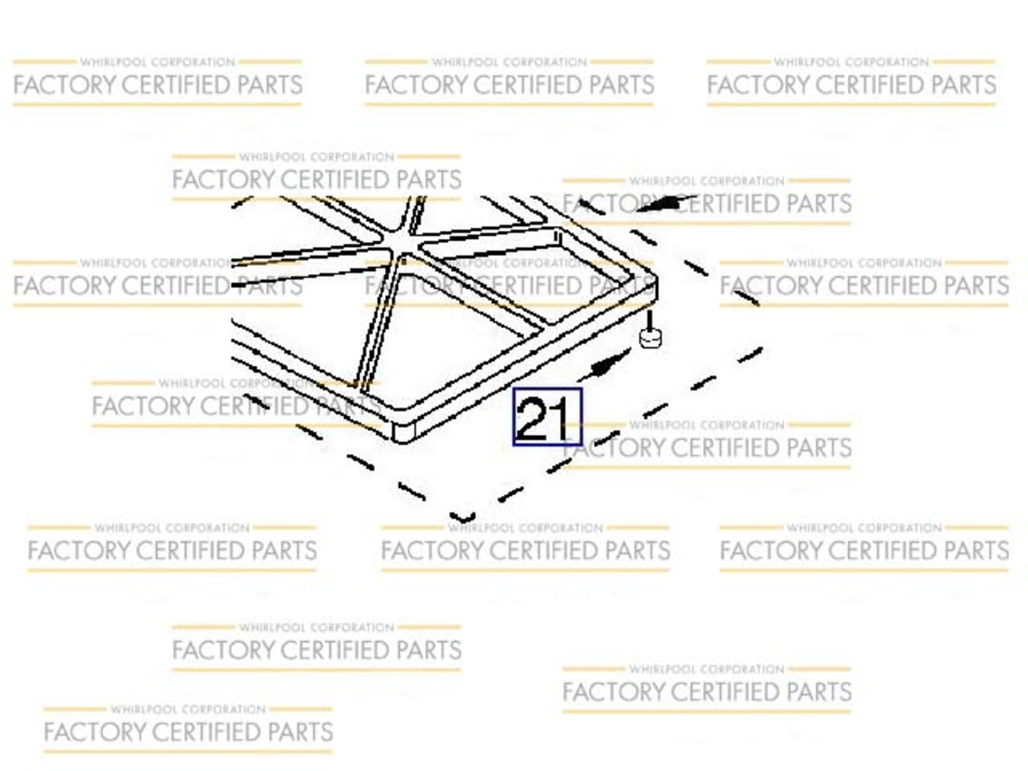 Whirlpool 814465 PAD, GRATE PKG-4-2