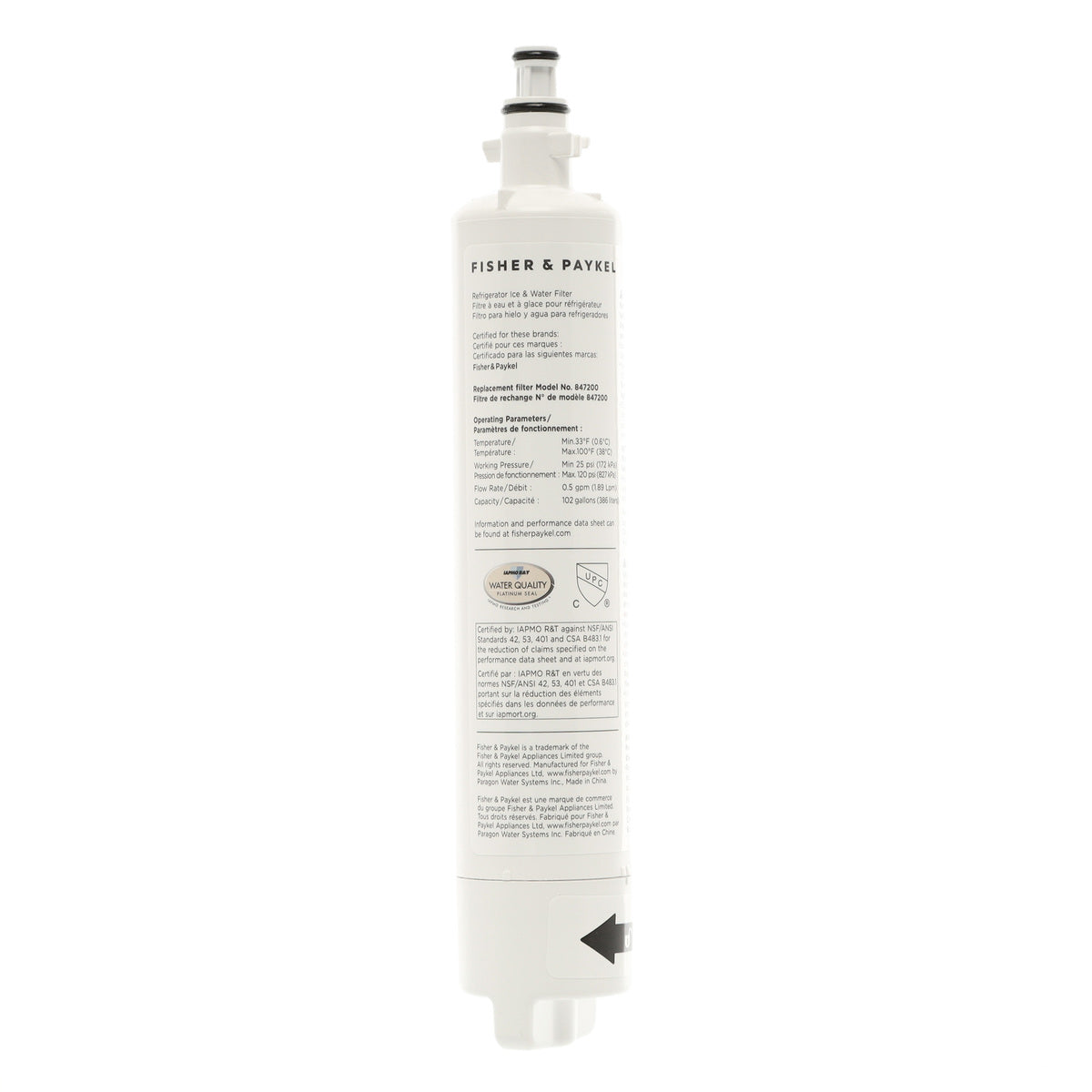 Fisher & Paykel / DCS 885345P KIT INSTL FILTER WATER US-3