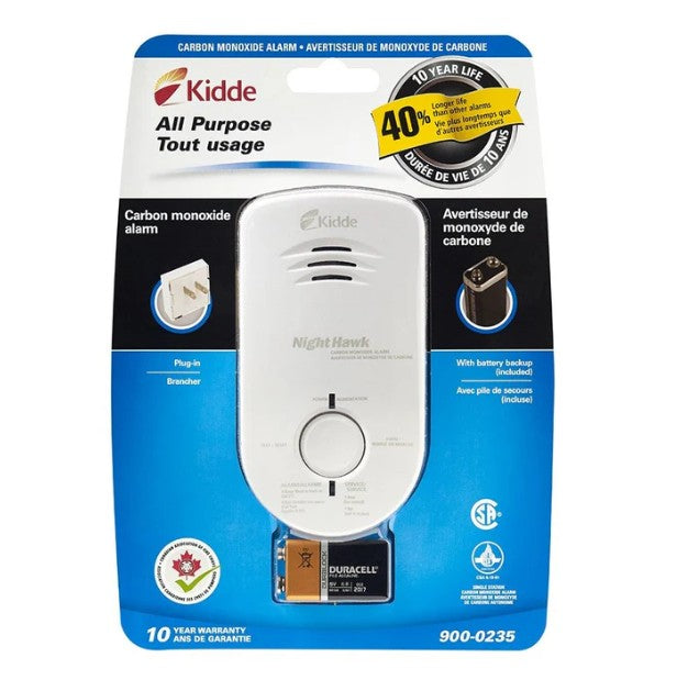 Kidde 900‑0235 Plug‑In Carbon Monoxide Detector