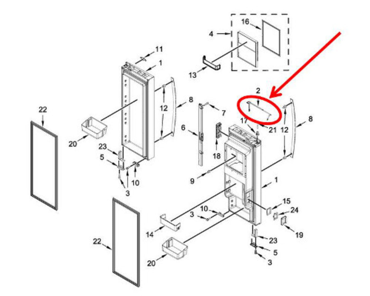 Whirlpool W11366500 TUBE-WATER-1