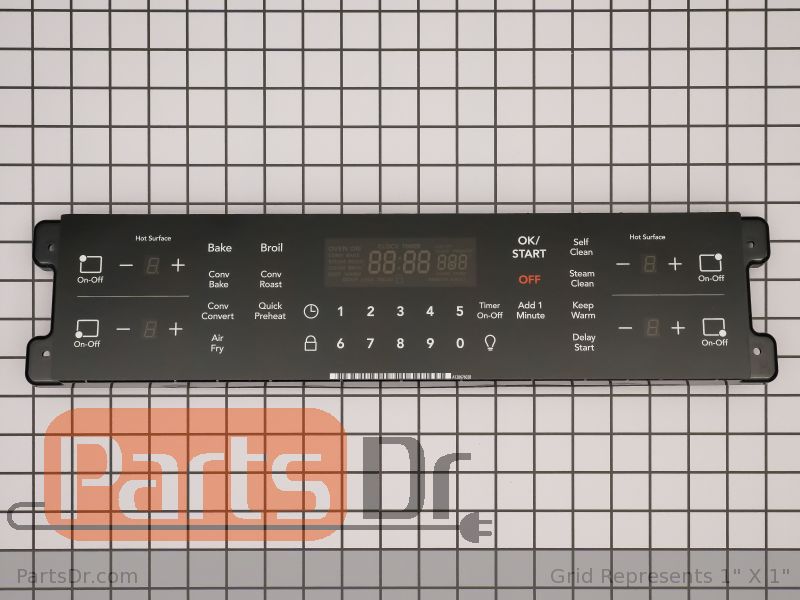 Frigidaire ES50 Range Control with Overlay, Black - Part 5304524907 -1