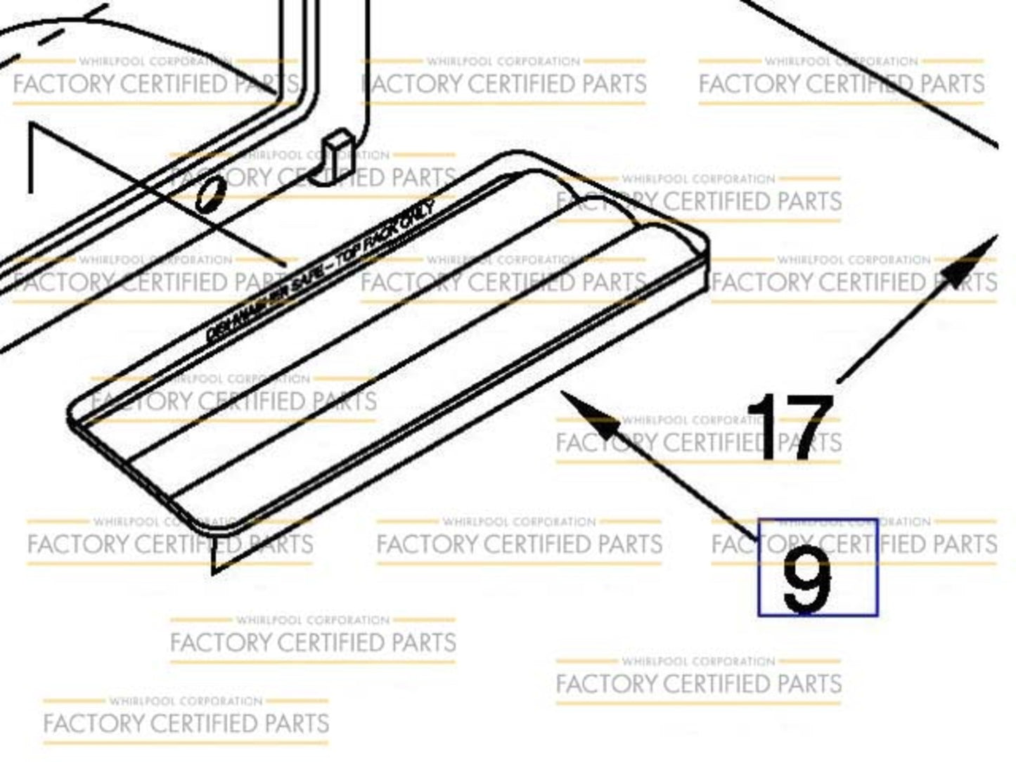 WP2206670B Whirlpool Refrigerator Dispenser Overflow Grille-2