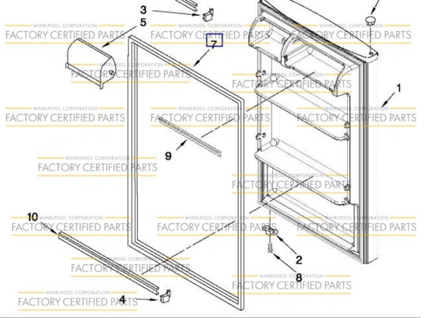 Whirlpool WP2319264T GASKET-FIP-2
