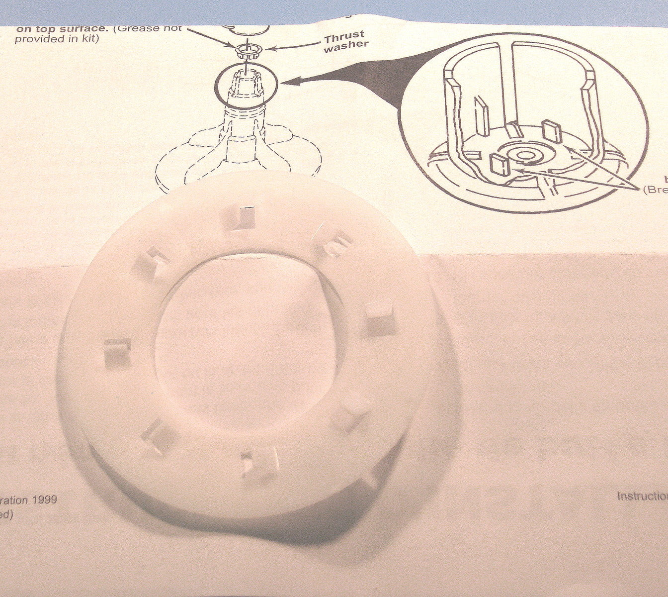 WP3951608 Whirlpool Washer Agitator Thrust Spacer-1
