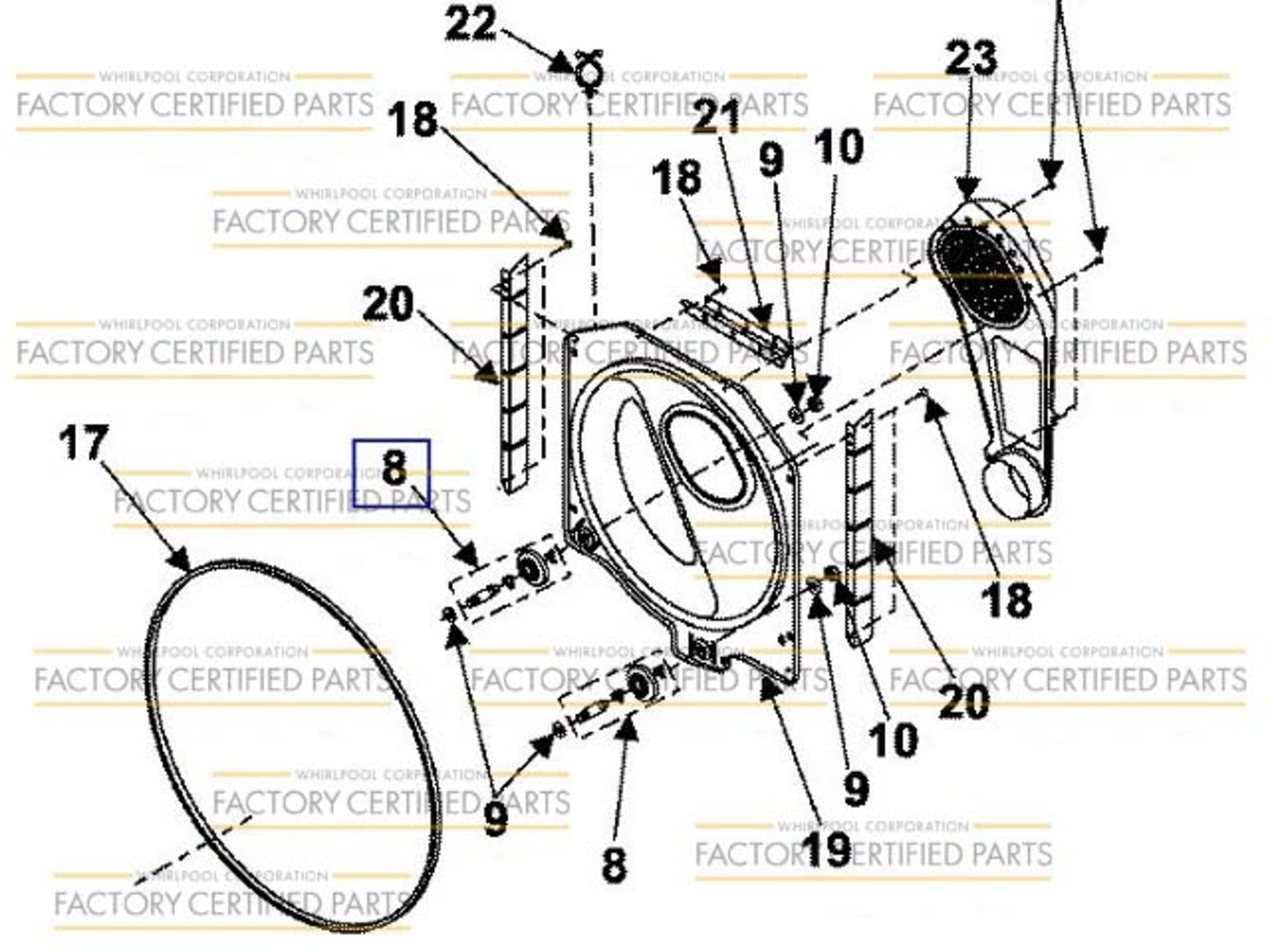 Whirlpool WPW10177428 SUPPORT-1