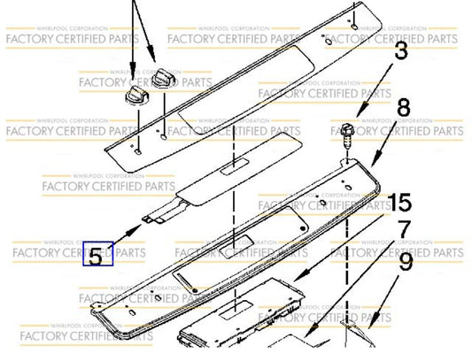 WPW10207928 Whirlpool Range Oven Membrane Switch, Black-1
