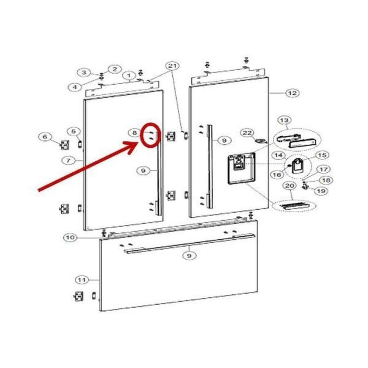 Fisher & Paykel / DCS 842292P SCREW WSH M5X25 KIT-1