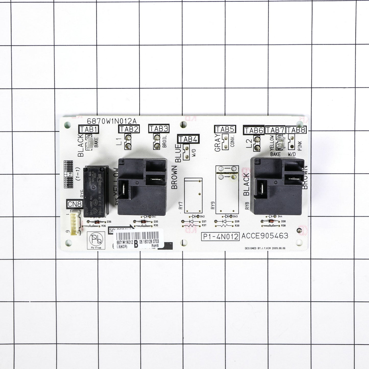 LG 6871W1N012B Oven Range Relay Control Board Part -3