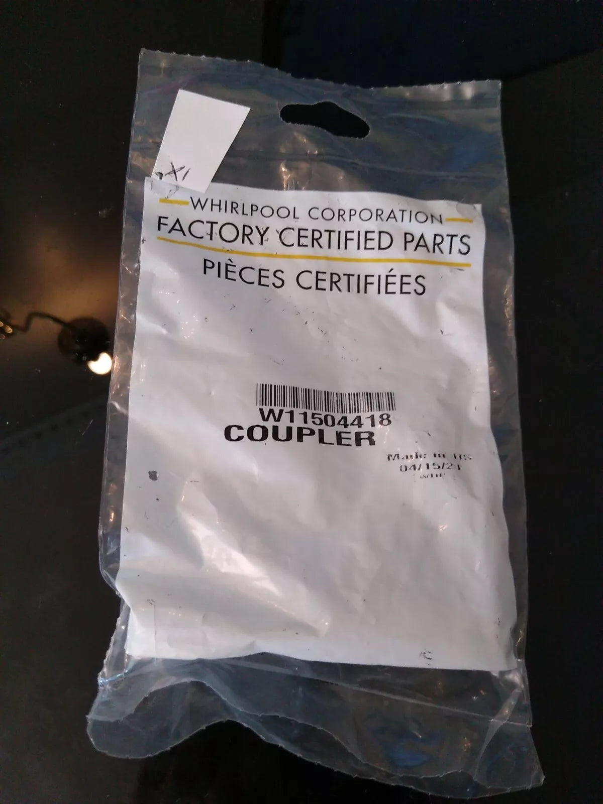 Whirlpool Refrigerator Coupler Part W11504418 -2