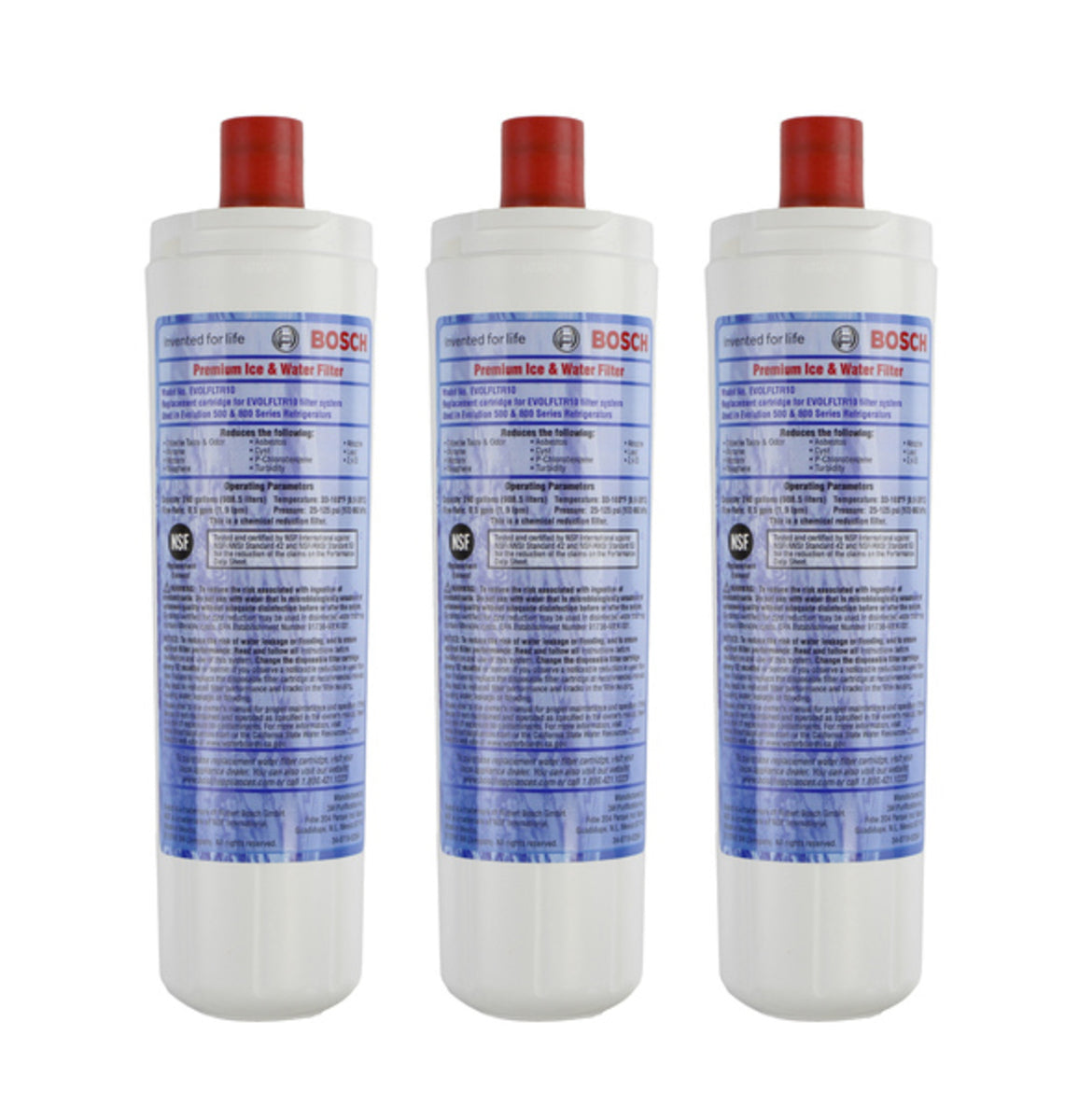 Bosch 00576336 Refrigerator Water Filter 3PK-1