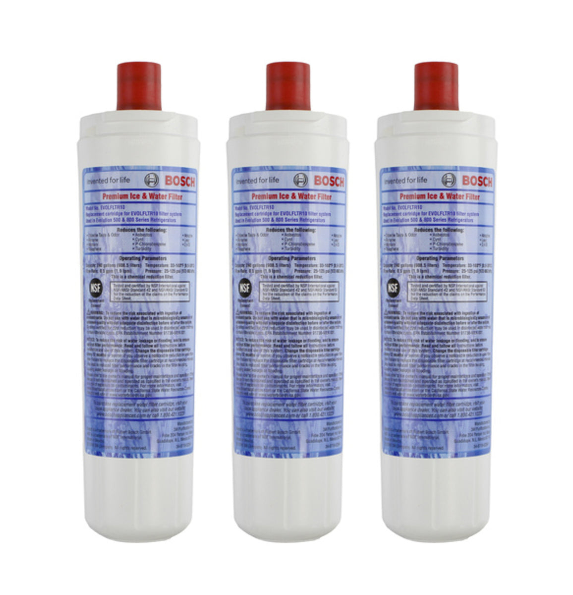 Bosch 00576336 Refrigerator Water Filter 3PK-2