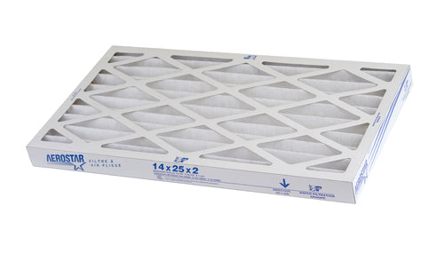 Aerostar Series 400 Pleated Furnace Air Filter 14x25x2 MERV 10 High Capacity