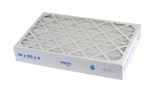 Aerostar Series 400 16x25x4 MERV 10 Pleated Furnace Air Filter High Capacity