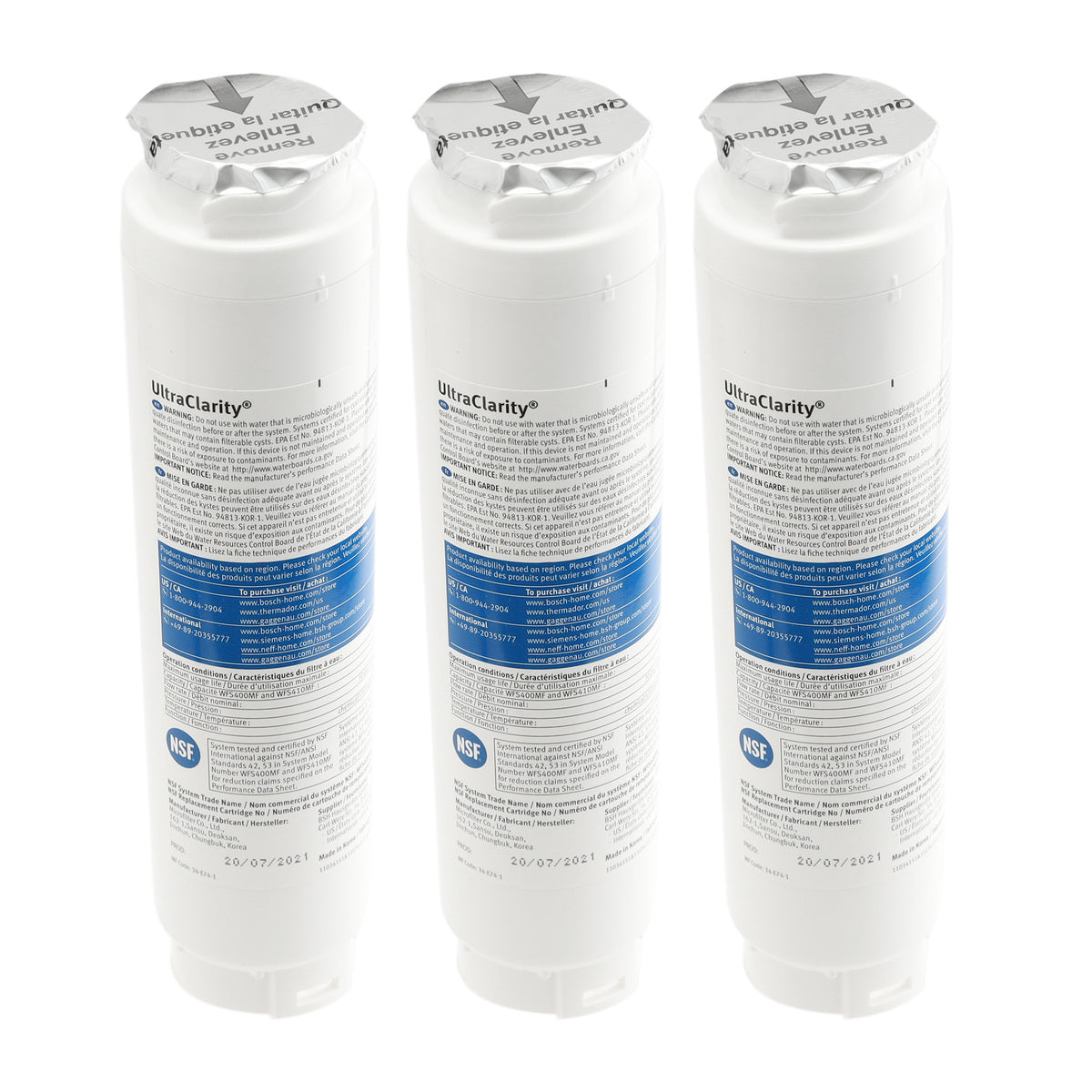 Bosch 11048053 UltraClarity Water Filter 3 Pack-1