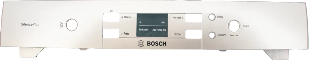 Bosch Dishwasher Facia Panel Part 00770780 - Silver