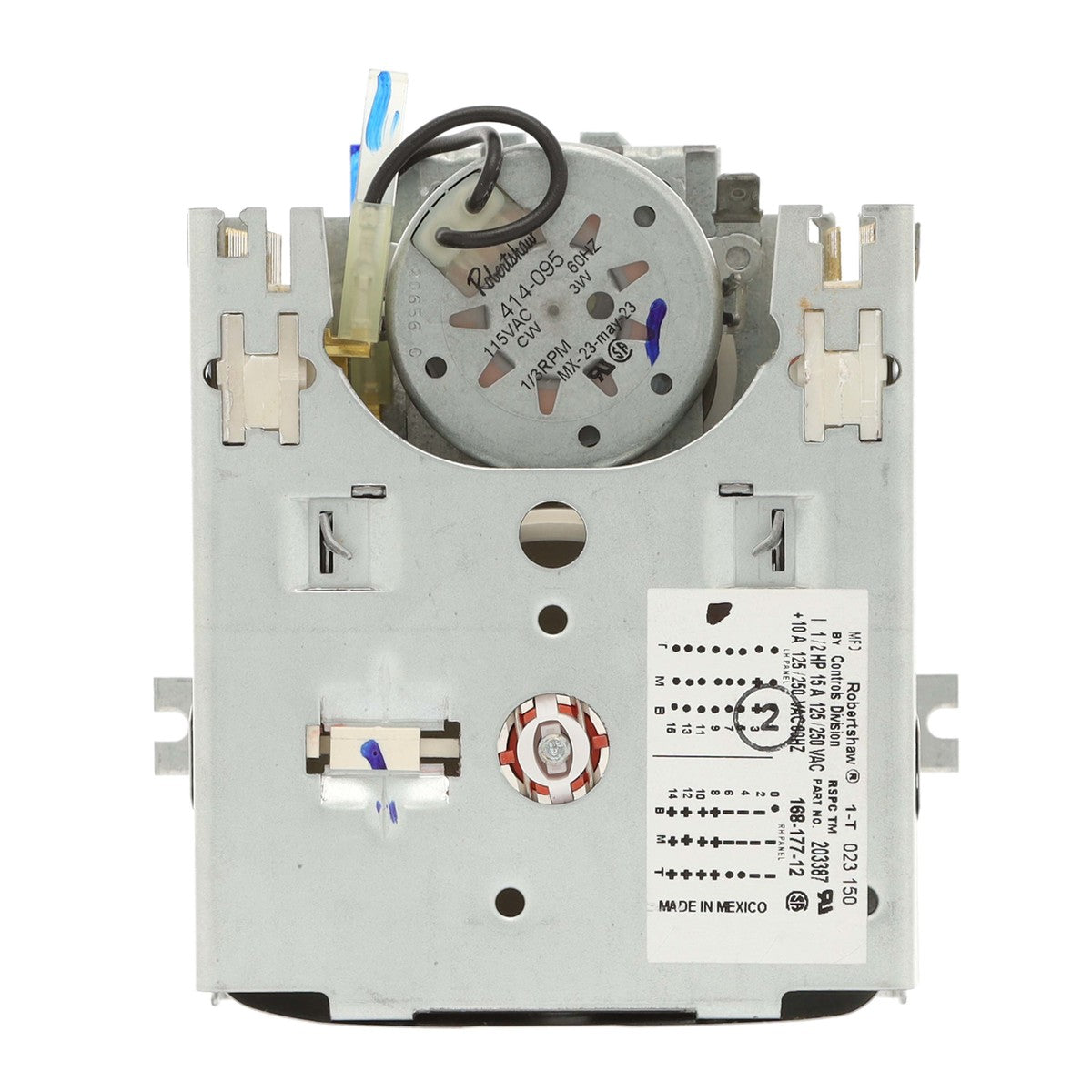203387P Speed Queen Washer Timer,120V 4CYC-DBL Panel P-2