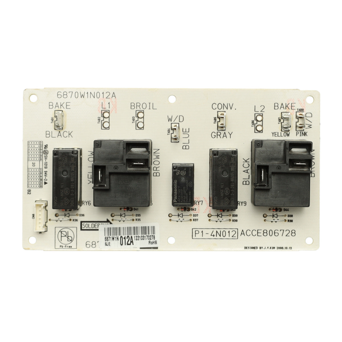 6871W1N012A LG Electric Oven Relay Control Board-2