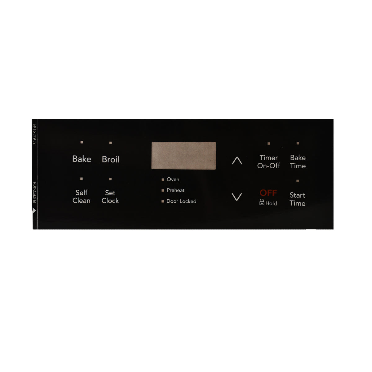 Frigidaire 316419145 OVERLAY,CLOCK,BLACK,ES300-1