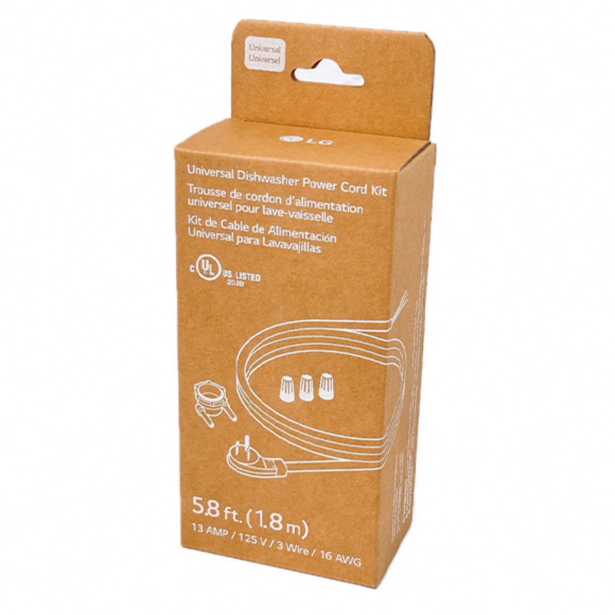 AGF30462901 LG Universal Dishwasher Power Cord Kit-5
