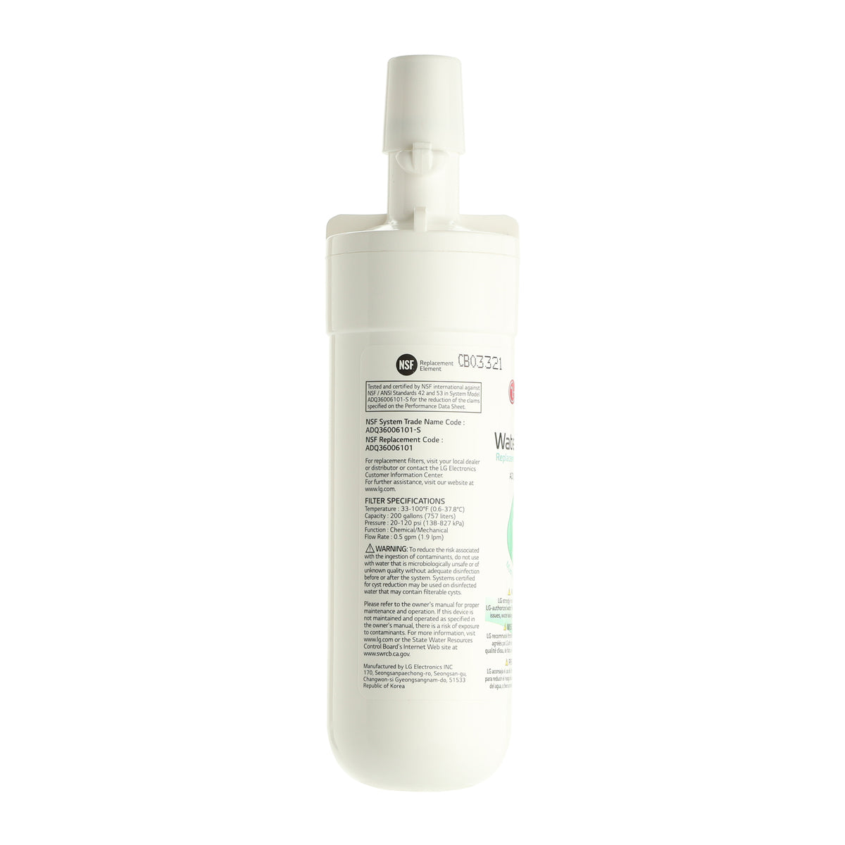 AGF80300702 LG Water Filter (LT700P)-7