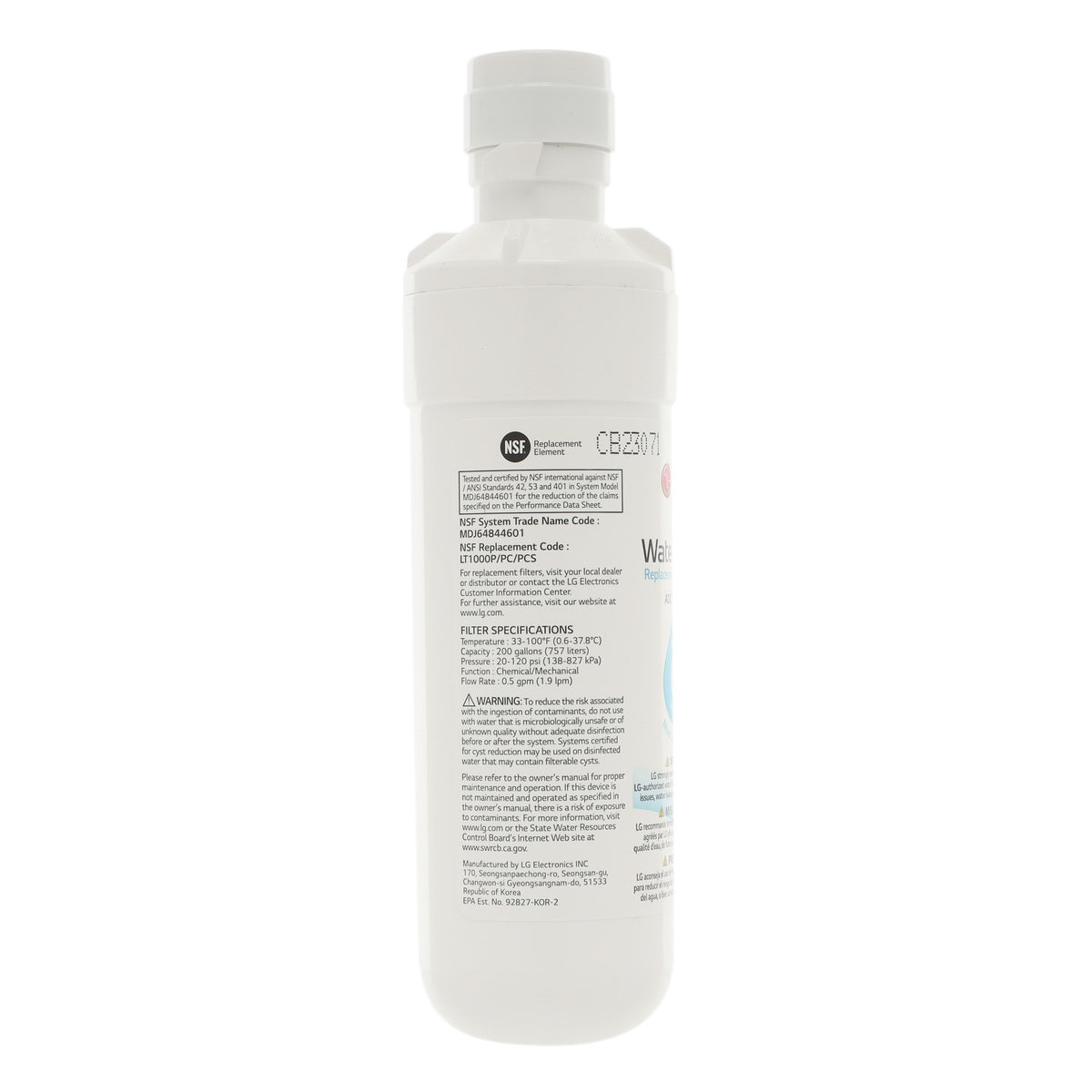 AGF80300705 LG Water Filter (LT1000P)-3