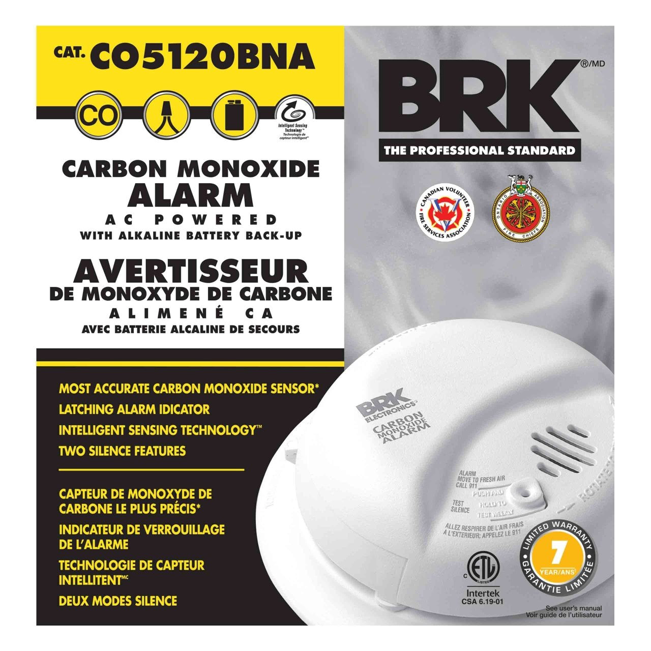 First Alert CO5120BNA Hardwired Carbon Monoxide Alarm