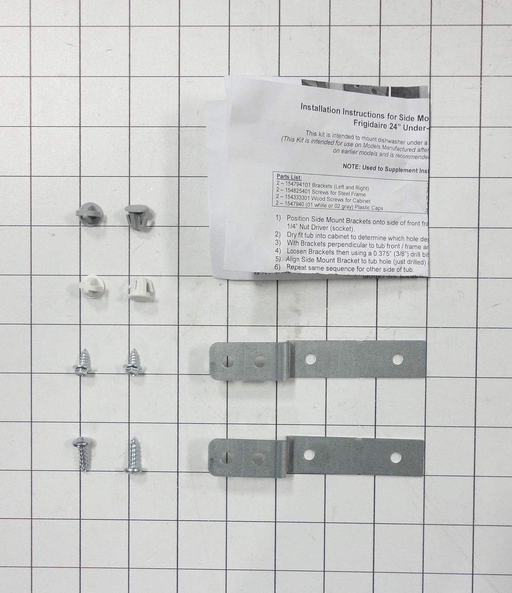 DWBRACKIT1 Frigidaire Dishwasher Side Mounting Bracket Kit-1