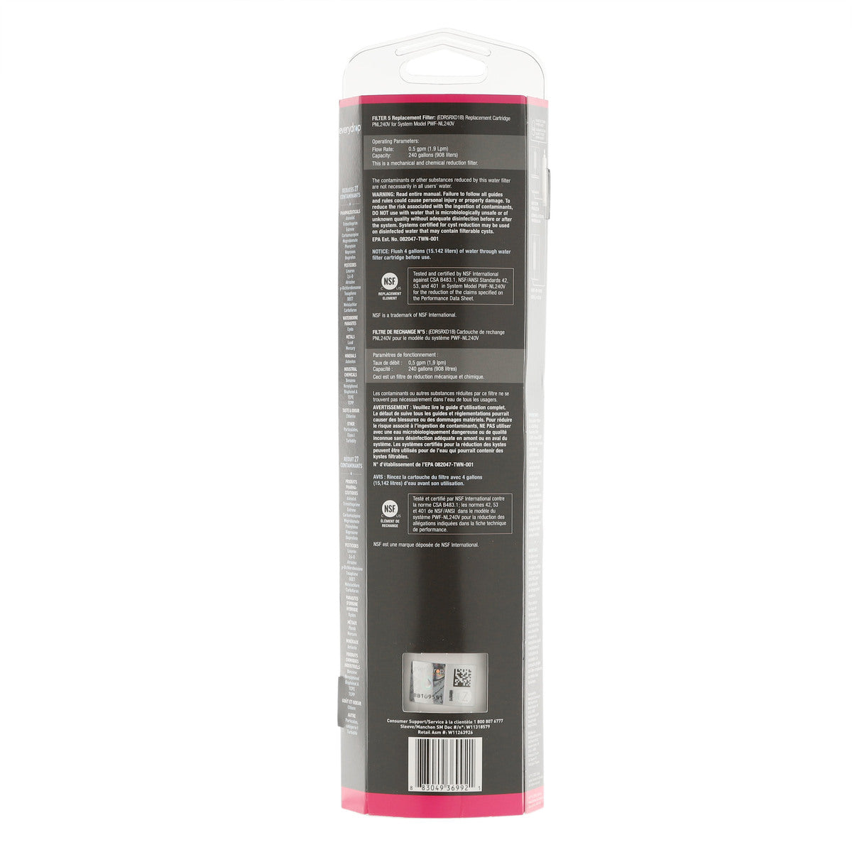 EDR5RXD1B Whirlpool Refrigetaror Water Filter-12