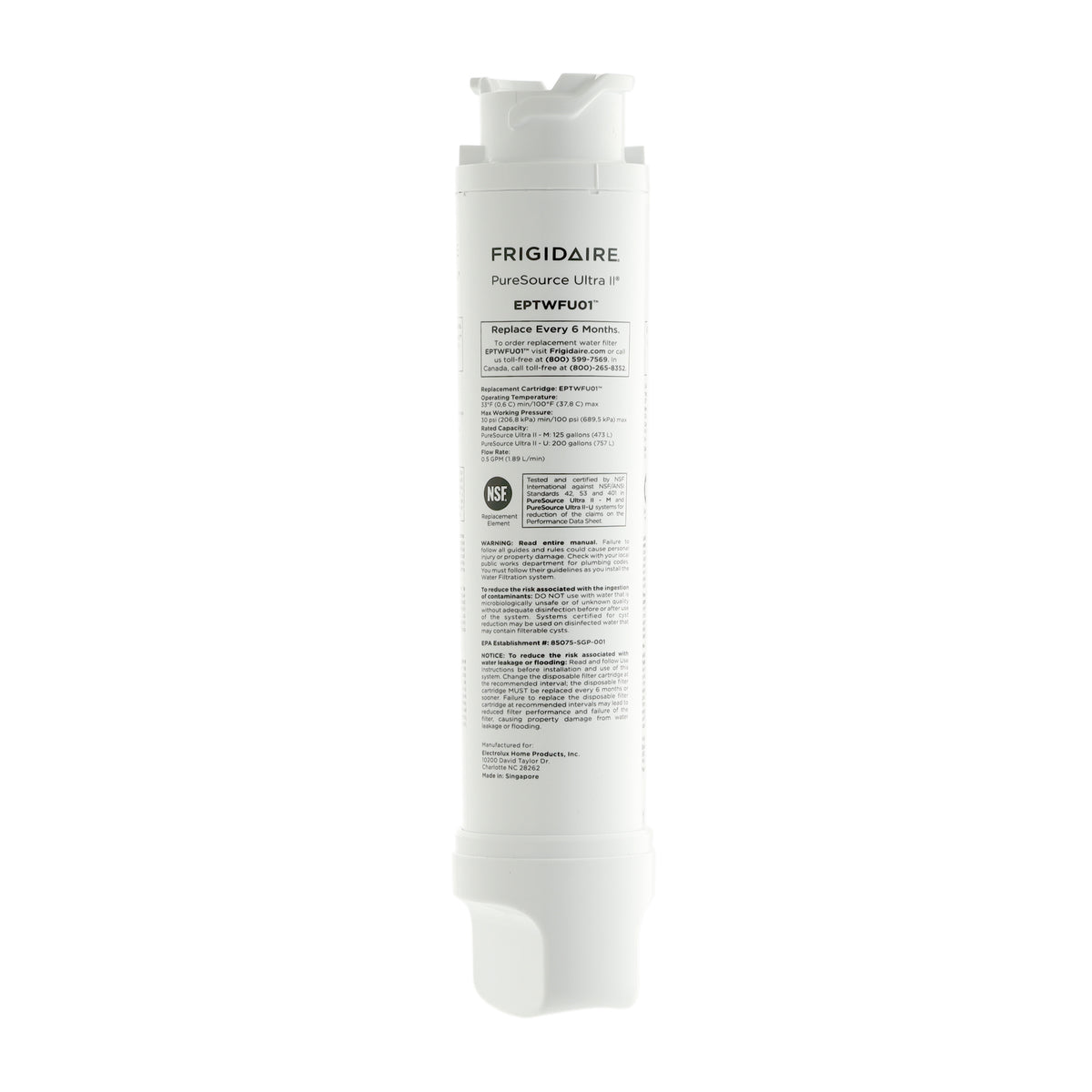 EPTWFU01 Frigidaire PureSource Ultra® II Water and Ice Refrigerator Filter-2