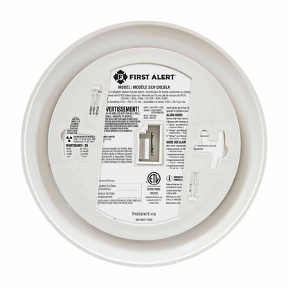 First Alert SC9120LBLA Hardwired Combination Smoke & Carbon Monoxide Alarm