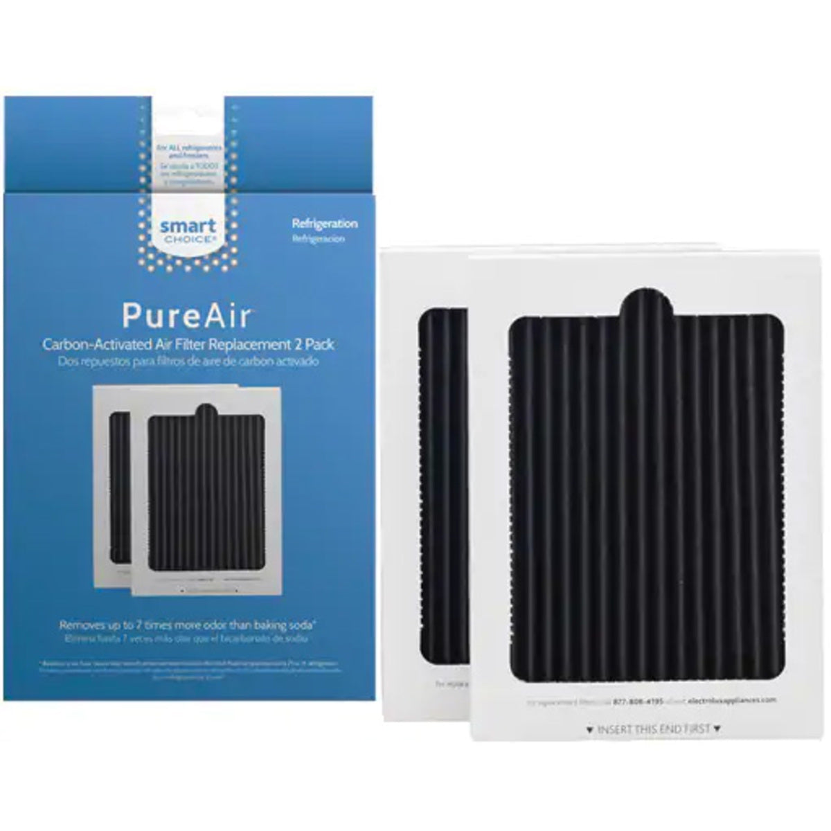 Frigidaire SCPUREAIR2PK Universal Carbon-Activated Air Filter Refill Kit, 2 Pack-1