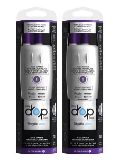 Whirlpool EveryDrop EDR1RXD1B Refrigerator Water Filter #1 - (2-pack)