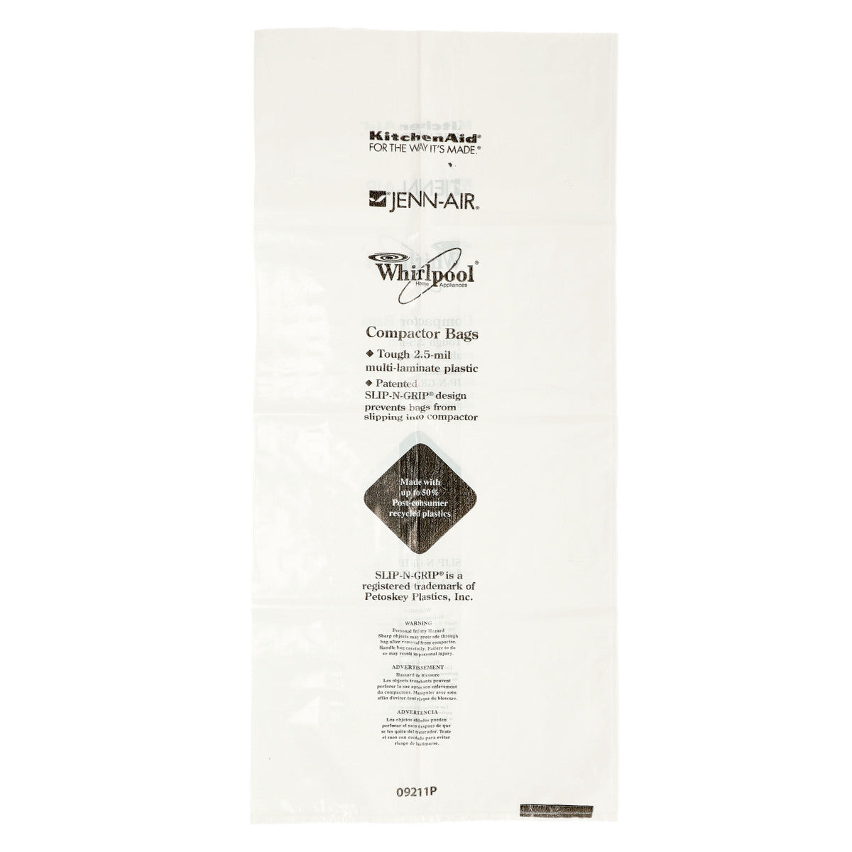 W10165293RB Whirlpool Trash Compactor 60-Pack Plastic Bags - 18"Models-5