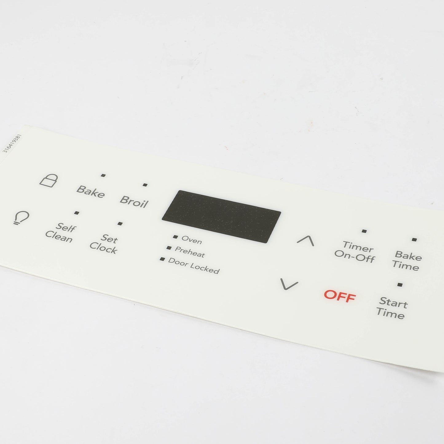 Frigidaire 316419381 White Clock Overlay for ES330 Oven Range -3
