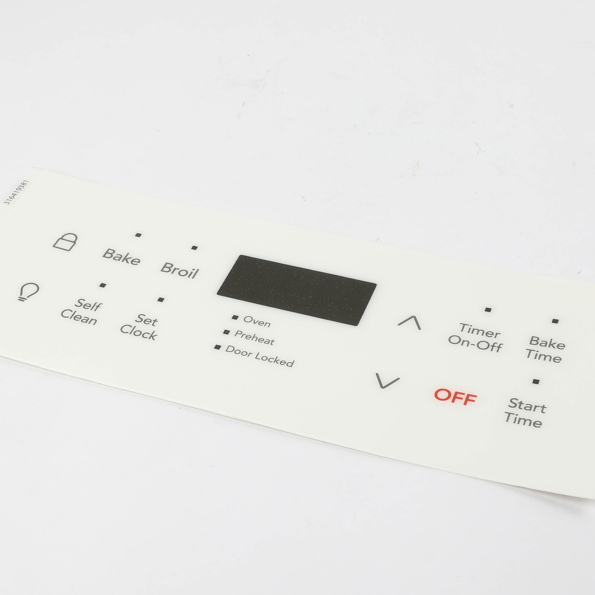 Frigidaire 316419381 White Clock Overlay for ES330 Oven Range -3

