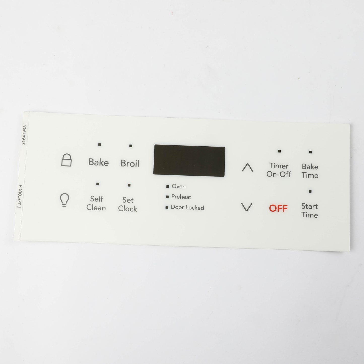 Frigidaire 316419381 White Clock Overlay for ES330 Oven Range -1