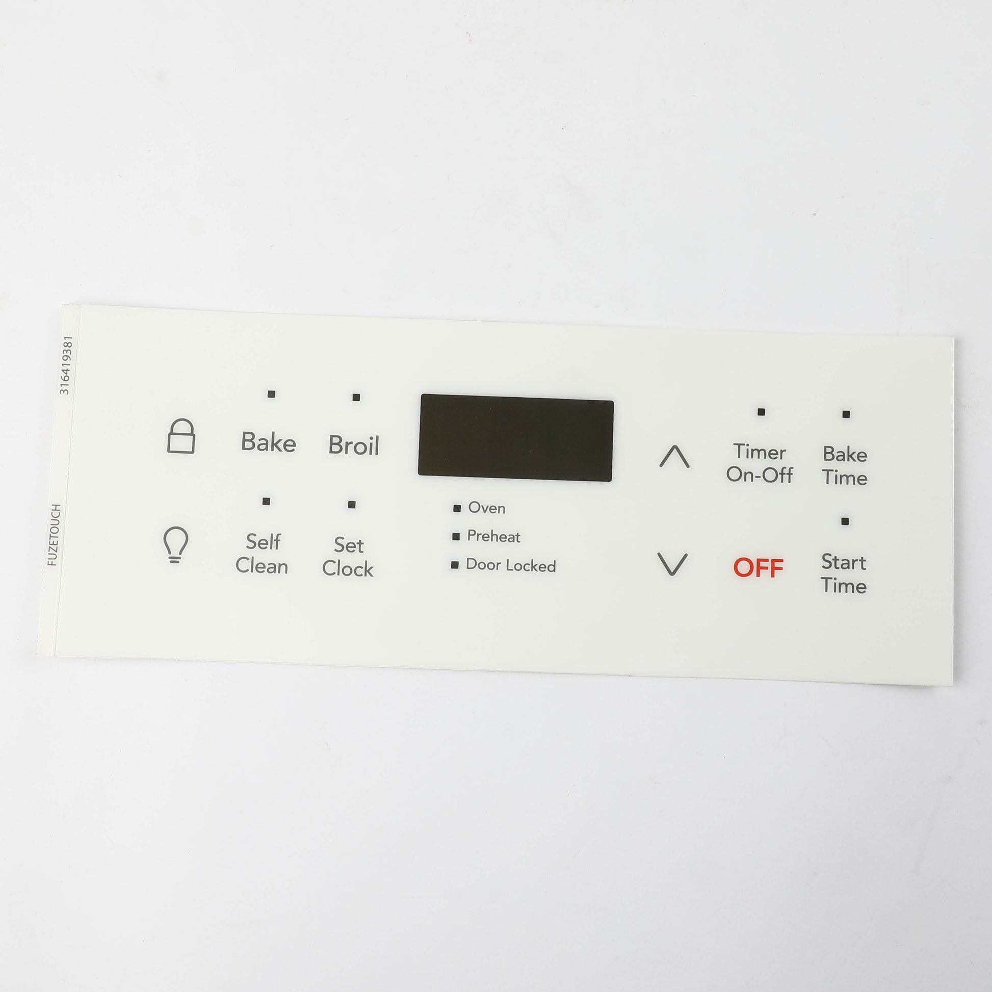Frigidaire 316419381 White Clock Overlay for ES330 Oven Range -1