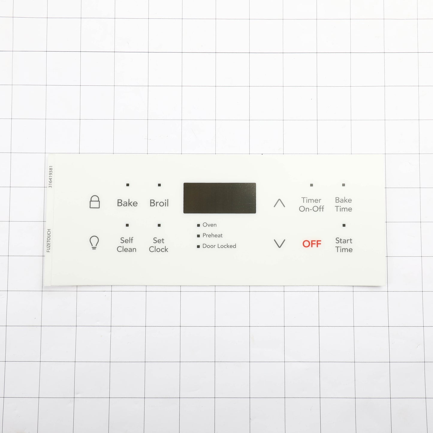 Frigidaire 316419381 White Clock Overlay for ES330 Oven Range -2