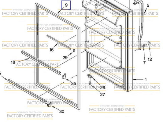 Whirlpool WP2319265T GASKET-FIP-1
