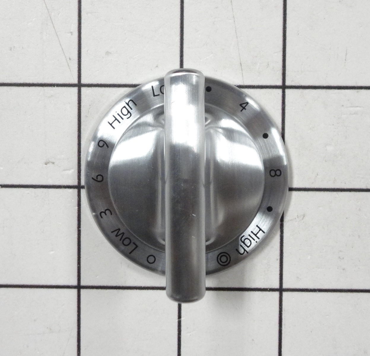 WP74011550 Whirlpool Range Burner Control Knob, Stainless-1