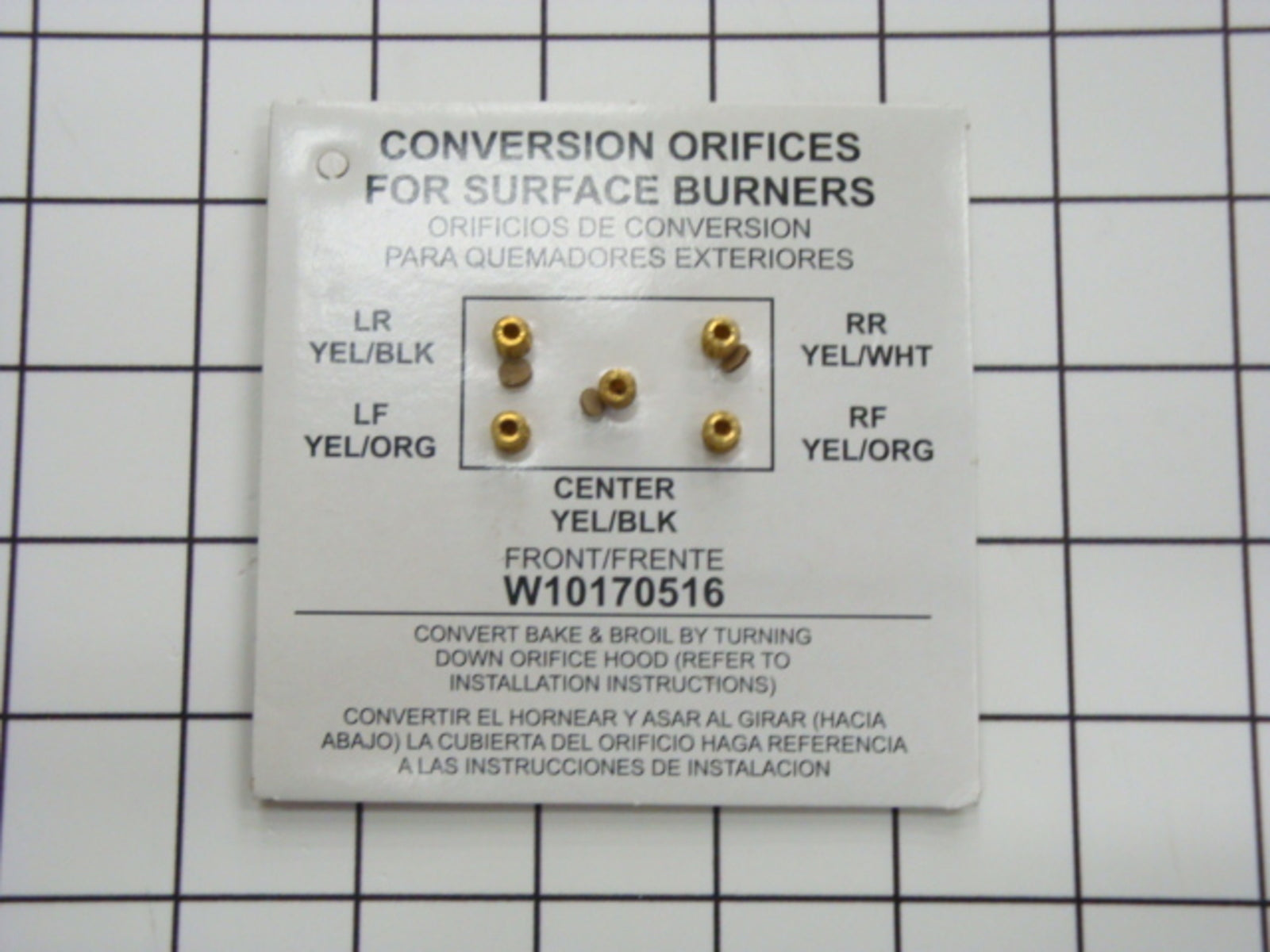 WPW10170516 Whirlpool Range LP Surface Burner Conversion Kit-1