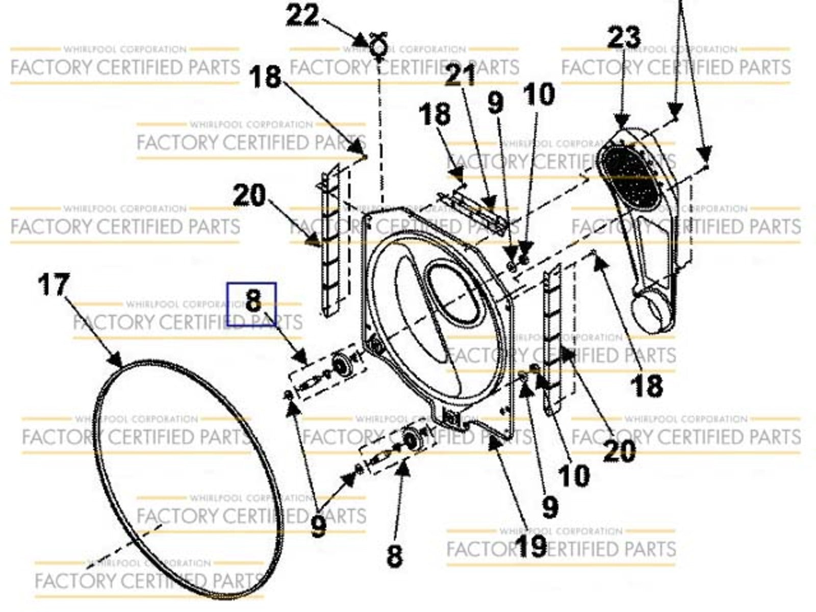 Whirlpool WPW10177428 SUPPORT-1