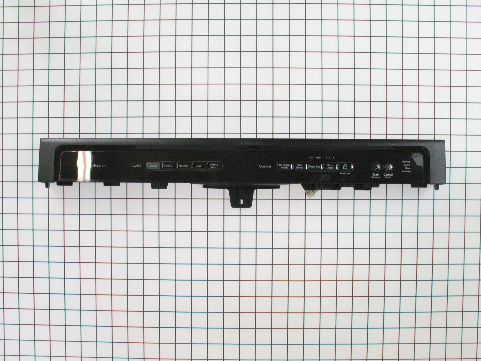 Whirlpool WPW10350329 Black Dishwasher Control Panel-1