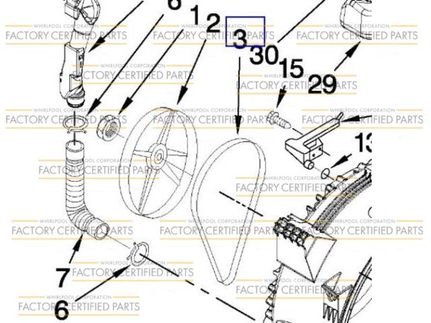 WPW10388418 Whirlpool Washer Driver Belt-1