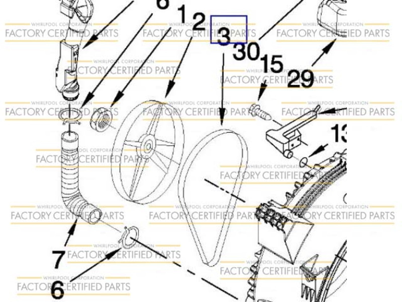 WPW10388418 Whirlpool Washer Driver Belt-1