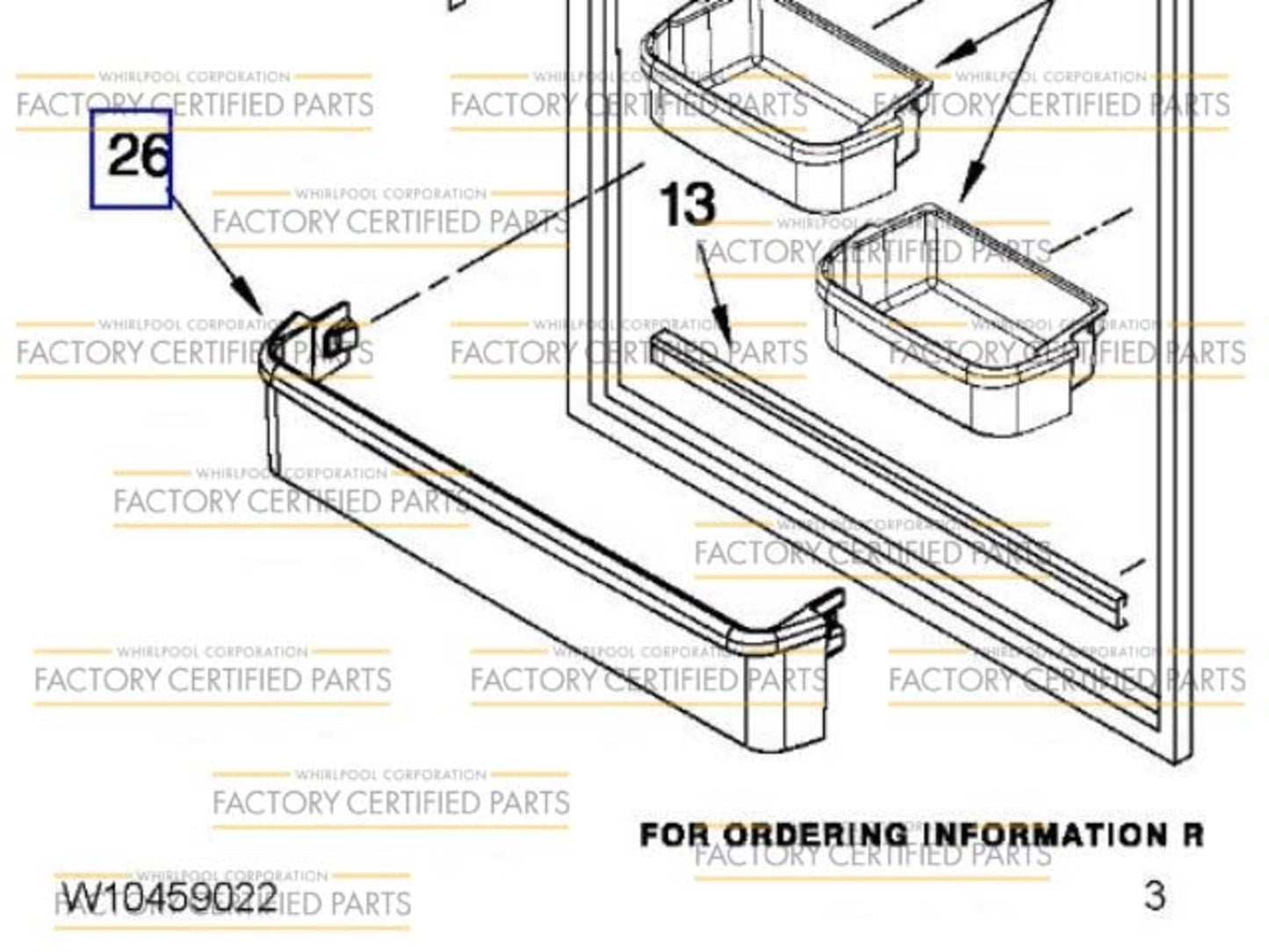 WPW10468559 Whirlpool Refrigerator Door Shelf Trim, Clear-2